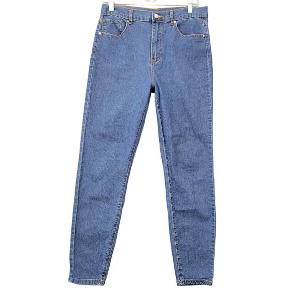 Forever 21 Blue Skinny Jeans Stretch High Rise Casual Denim Women's Size 28 Zip - Picture 1 of 10